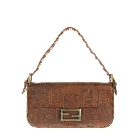 brown fendi baguette bag|Fendi baguette size chart.